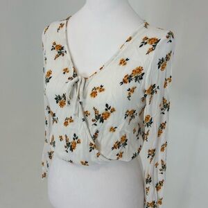 Hollister Wrap Long Sleeve Blouse